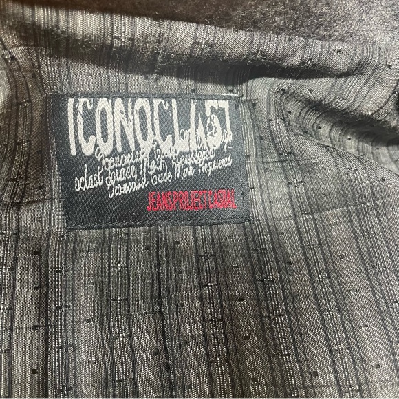 Iconoclast Gray Wool Fitted Pleated Blazer 42 - Picture 9 of 10